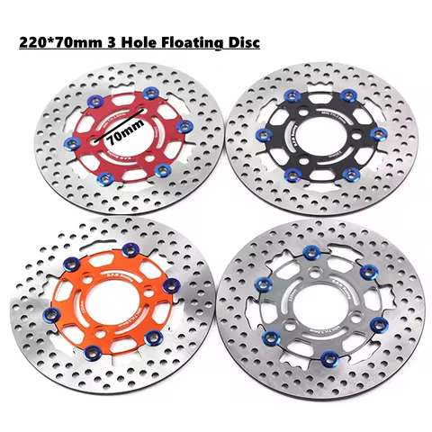 Universal Motorcycle RPM 220mm*70mm 3 Hole Floating Disc brake Disc For Honda Yamaha Scooter Aerox B
