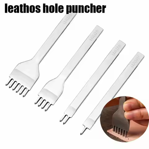 3/4/5/6MM professional skin leather punch holes belt machine Leather Stitching Tools Hand Hole Punch