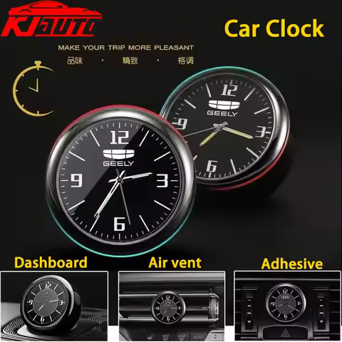 Car Clock Luminous Min Digital Watch Mechanics Quartz Clocks Car Clock Air Clip For Geely geometry C