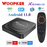 X88 Pro 20 TV Box Android 11 Rockchip RK3566 8GB RAM 128GB ROM Smart TV Box 8K 2.4G 5.8G WIFI  Voice Control Set Top Box