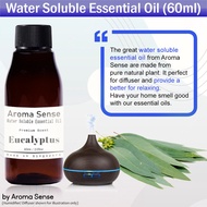 Aroma Sense Eucalyptus Water Soluble Essential Oil (60ml) Fresh & Long Lasting