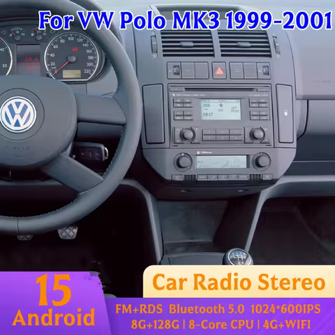Car Radio Stereo For VW Polo MK3 1999-2001 Car Radio Android 15 7" 2din Autoradio Multimedia Video P