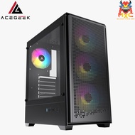 CASING PC ACEGEEK QOBE E-ATX PC Casing FREE 4 ARGB FAN