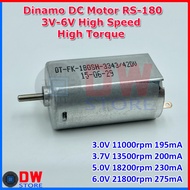 Dinamo DC Motor RS180 RS-180 180 3V-6V High Speed RPM High Torque