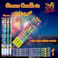 Kembang Api Roman Candle 5 shot 0.8'' Vmax &amp; TOP + 0.75'' Pegasus