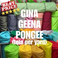 Geena/Gina/Pongee/Silk/Alpha Gina/Alpha Geena/Tela (Per Yard)
