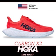 【100% authentic】Hoka Carbon X2 Hot Coral running Shoes for Men Sneakers