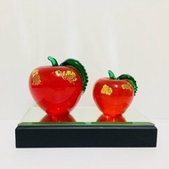 水晶玻璃 蘋果平安 大小平安