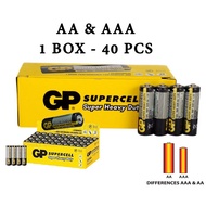 GP Supercell Super Heavy Duty AA/AAA Battery (1 Box – 40 pcs)