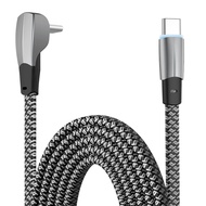 3A USB-C/Type-C to USB-C/Type-C Elbow Fast Charge Data Cable, Length:2m 3A Type-C to Type-C 2m