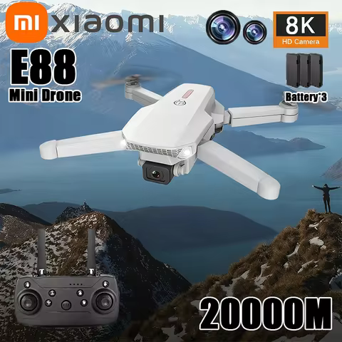 Xiaomi E88 Pro WiFi FPV Drone with Wide Angle HD 8K 1080P Camera Height Hold RC Foldable Quadcopter 