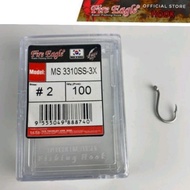 (100-25pcs) Fire Eagle MS 3310SS - 3X Fishing Hook Matakail Pancing Baung Killer Made in Korea mesin