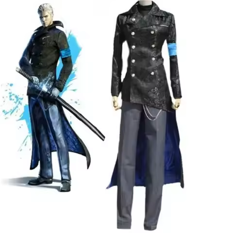 DMC 5 Vergil Suit Outfit Halloween Cosplay Costume