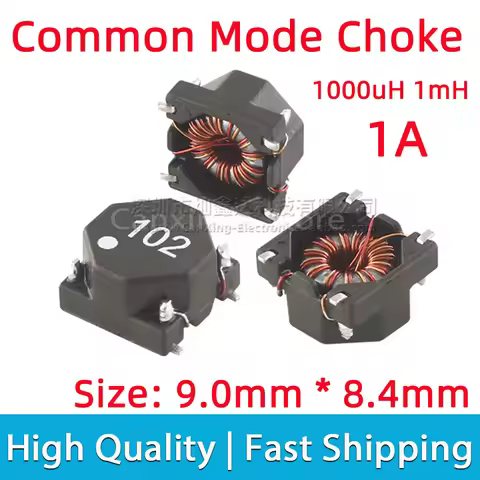 5pcs Common Mode Choke Inductor Inductance 1mH 1000uH 1A Power Supply Switching Signal Filter Magnet