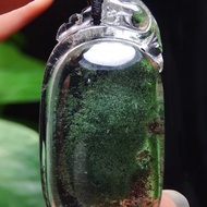 綠幽靈吊墜 超美天然巴西老礦料綠幽靈吊墜 顏色翠綠 晶體