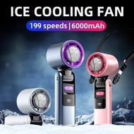 SW 6000mAh 199-Speed Mini Turbo Fan with Light Digital Display | Kipas Mudah Alih Kuat Boleh Cas & P