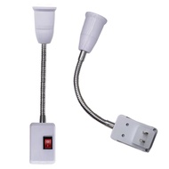Flexible Plug in Lamp Socket, 2 Pack All Direction Extension Adapter Extender, E26/E27 Light Socket 