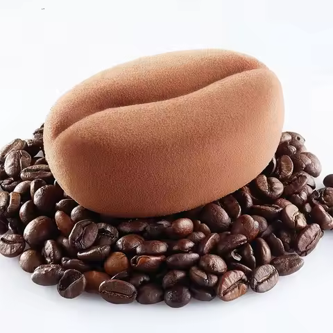 6 Cavities 3D Coffee Bean Silicone Ice Cube Mold Beans Mould Candy Fondant Mousse Cake Milk Chocolat
