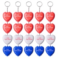 CPR Face Shield Mask Keychain Mask Disposable Emergency Kit CPR Face Shields Pocket Mask for First A