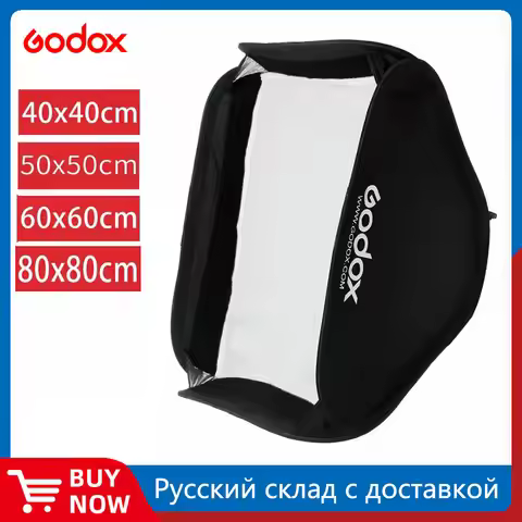 Godox 40x40cm 50x50cm 60x60cm 80x80cm Foldable Softbox Suitbale For S-type Bracket Camera Speedlite 