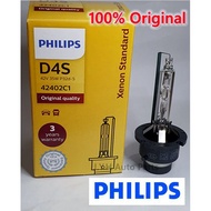 100%Philips D4S HID Xenon Standard Bulb Original 4.200k