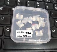 Set Sekring Mini Low Profile PEC Japan 10 pcs - Kompatibel dengan Berbagai Model Mobil