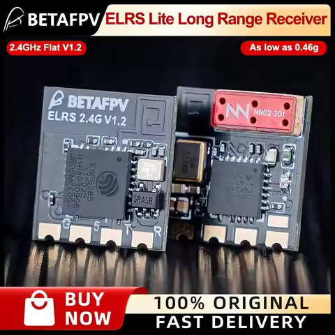 2027 BETAFPV ELRS Lite 2.4GHz Flat Antenna V1.2 Long Range Receiver - ELRS Nano 915M 2.4GHZ 46mm - N