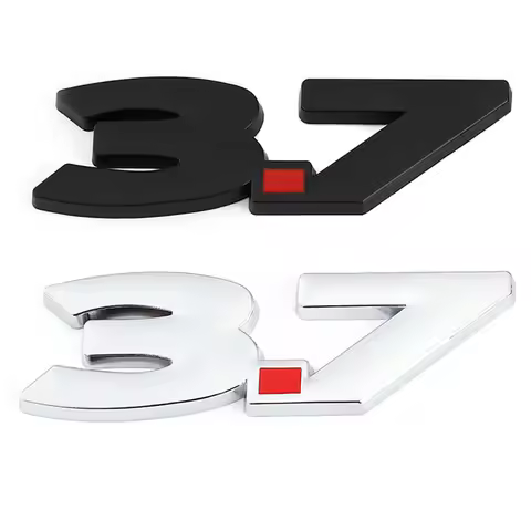 3D Metal 3.7 Logo Car Sticker Badge Auto Emblem Decals for 3.7 Infiniti Q50 Q50L Q30 Q70 G25 QX60 QX