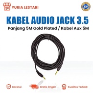 3.5 JACK AUDIO CABLE 5M LENGTH GOLD PLATED 5 M AUX CABLE/ yuri_1