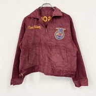 FFA Jacket, Farmer's Jacket, Corduroy Jacket, Replica, Remade, Embroidered, Red , Vintage Clothing