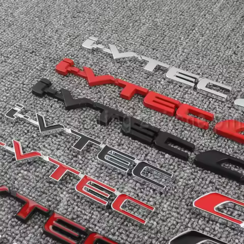 1X 3D VTEC iVTEC Metal Emblem Badge Decals Car Sticker for Honda cb400 i-VTEC vfr800 cb750 Civic Acc