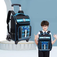 全城熱賣 - 多用途拉桿背包 拖拉旅行袋 雙肩包 書包（淺藍）(平行進口)