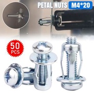 屯京 - [50件裝] M4花瓣螺帽 空心燈籠型十字槽膨脹螺絲 [平行進口]