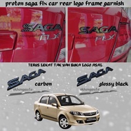 proton saga flx car rear logo frame garnish forged carbon fiber car accessories skhongauto