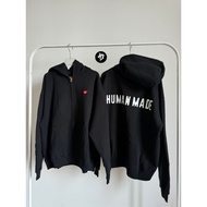 HUMAN MADE HEART CLASSIC ZIP-UP SWEAT HOODIE BLACK
