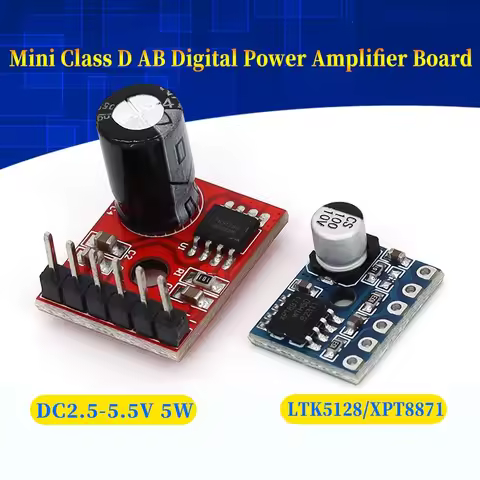 5128 Amplifier Board 5W Class D Digital Amplifier Board Mono Audio Module Low Distortion VS88715V DC