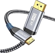 LDLrui DisplayPort to Mini HDMI Cable 3.3FT(Nylon - Bend Resistant), Supports 4K@30Hz, 2K@120Hz Vide