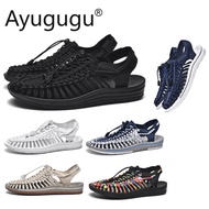 Ayugugu Woven Sandals Men Summer Handwoven Sandals Roman Sandals Black Gladiator Sandal Shoes for Me