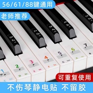 Piano Keyboard Sticker Color 88-Key 61-Key 54-Key Electronic Keyboard Key Sticker Number Staff Note 