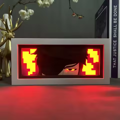 Bleach Sosuke Aizen Anime Figures Lightbox For Room Decoration Aizen Face Eyes Manga Paper Carving T