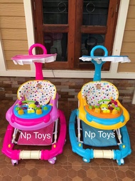 Np Toys รถหัดเดิน รถเด็กหัดเดิน ปรับโยกเยกได้ มีหลังคามีด้ามเข็น No.668-3