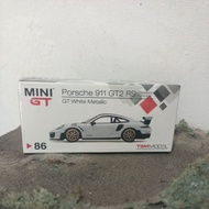 Mini GT//86 Porsche 911 GT2 RS Weissach Package GT White Metallic - Free Protector