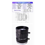 FA lens code FA3516A, 35mm f2.0 2/3", support 20MP