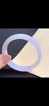 冰種玉鐲 天然翡翠玉鐲 A玉 手鐲 • 冰種紫羅蘭翡翠福鐲