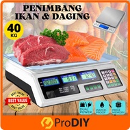 40kg Penimbang Digital Makanan Timbangan Digital Scale Digital Penimbang Ikan Penimbang Daging Elekt