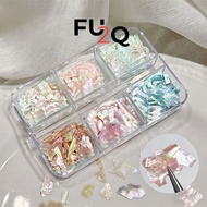 Fu2Q Ultra-thin Mother of Pearl Mesh 6-Cell Nail Tray for Pretty Nails, High-Quality Nail Decoration