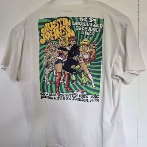 Vintage Austin Powers T Shirt Mens Xl 1999 Johnson Big White Y2K