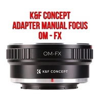 K&F Concept KNF Lens Adapter | OM - FX | Olympus OM Zuiko Lenses to Body Camera Fuji Film FX Mount M