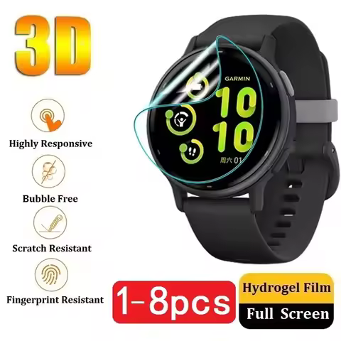 Hydrogel Protective Film Compatible for Garmin Vivoactive 5 4 4S 3 Watch Screen Protector