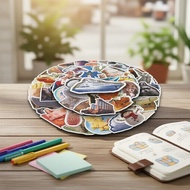 50 Pcs Waterproof Vintage Collage Stickers, Euro-American INS Aesthetic for Phones  50 Keping Peleka